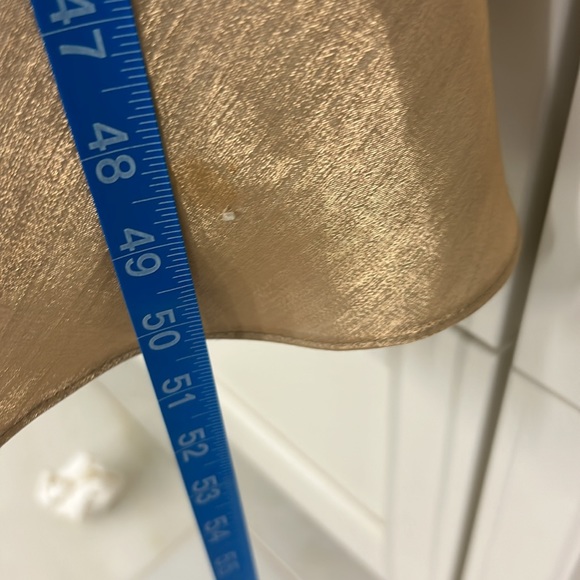 Gorgeous Gold shimmering dress beaded with spaghetti straps size 6 - Picture 10 of 11